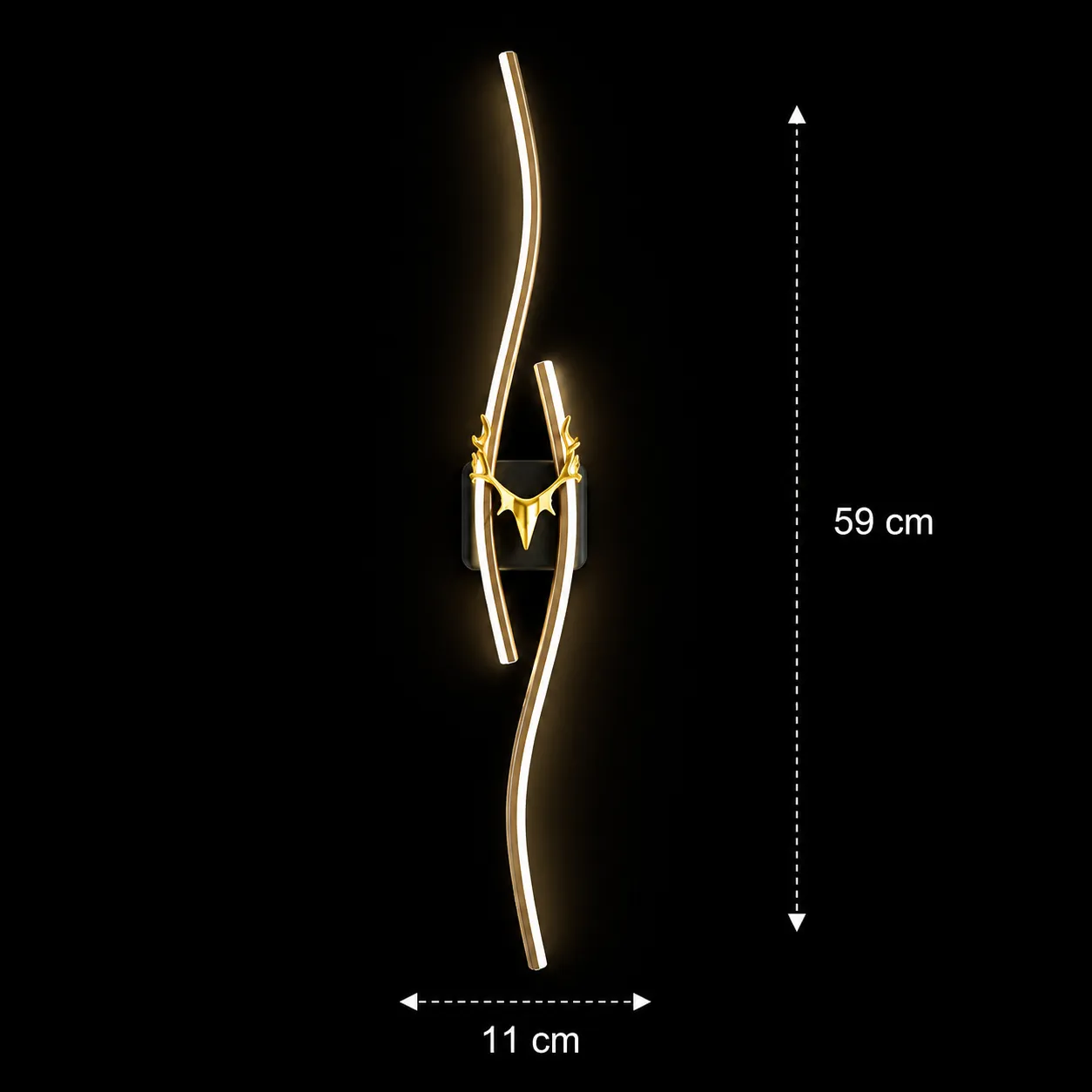 Alessandro Design FYAN aplica LED 59cm aurie 19W