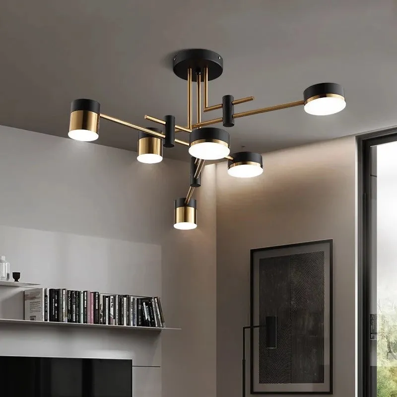 Alessandro Design Ionitus 72W lustra LED negru-auriu 3 culori