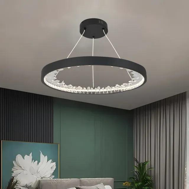 Alessandro Design lustra LED suspendata neagra 28W 1 cerc