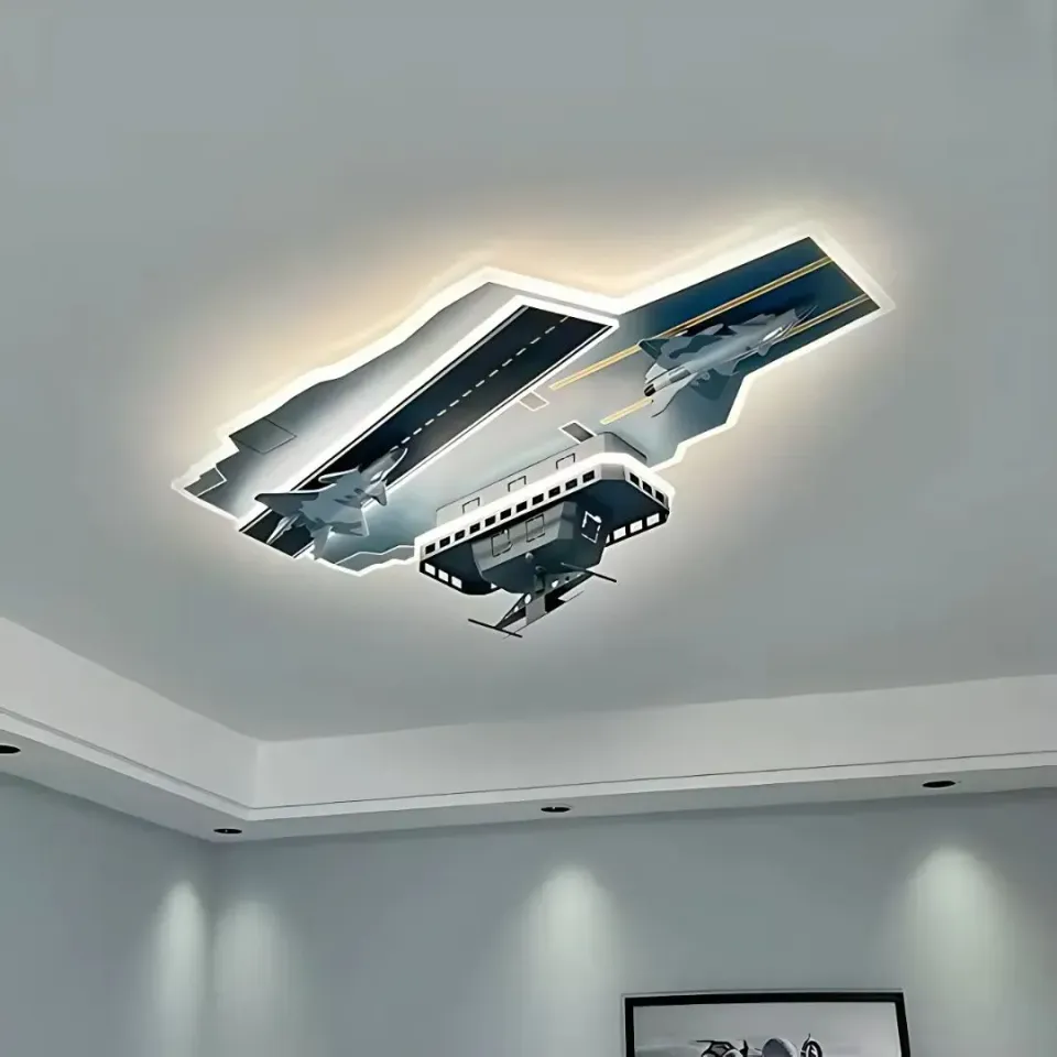 Alessandro Design Portavion Fighter lustra LED copii avion 128W
