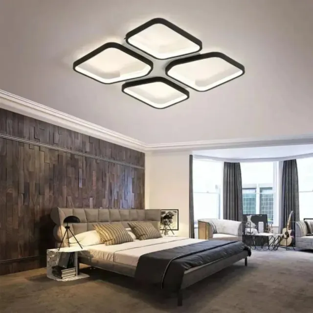 Alessandro Design DAIKI 69W lustra LED neagra 4 patrate