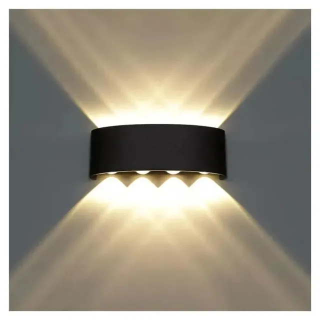 Alessandro Design Fantas aplica LED 8x1W IP65 neagra 3000K
