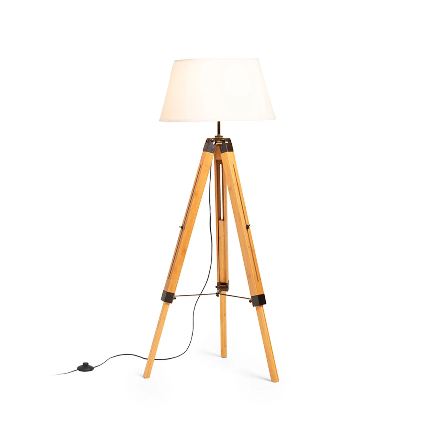 Rendl Alvis lampadar crem bambus E27