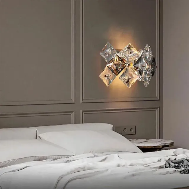 Alessandro Design Zarina aplica perete 2xE14 aurie cristal
