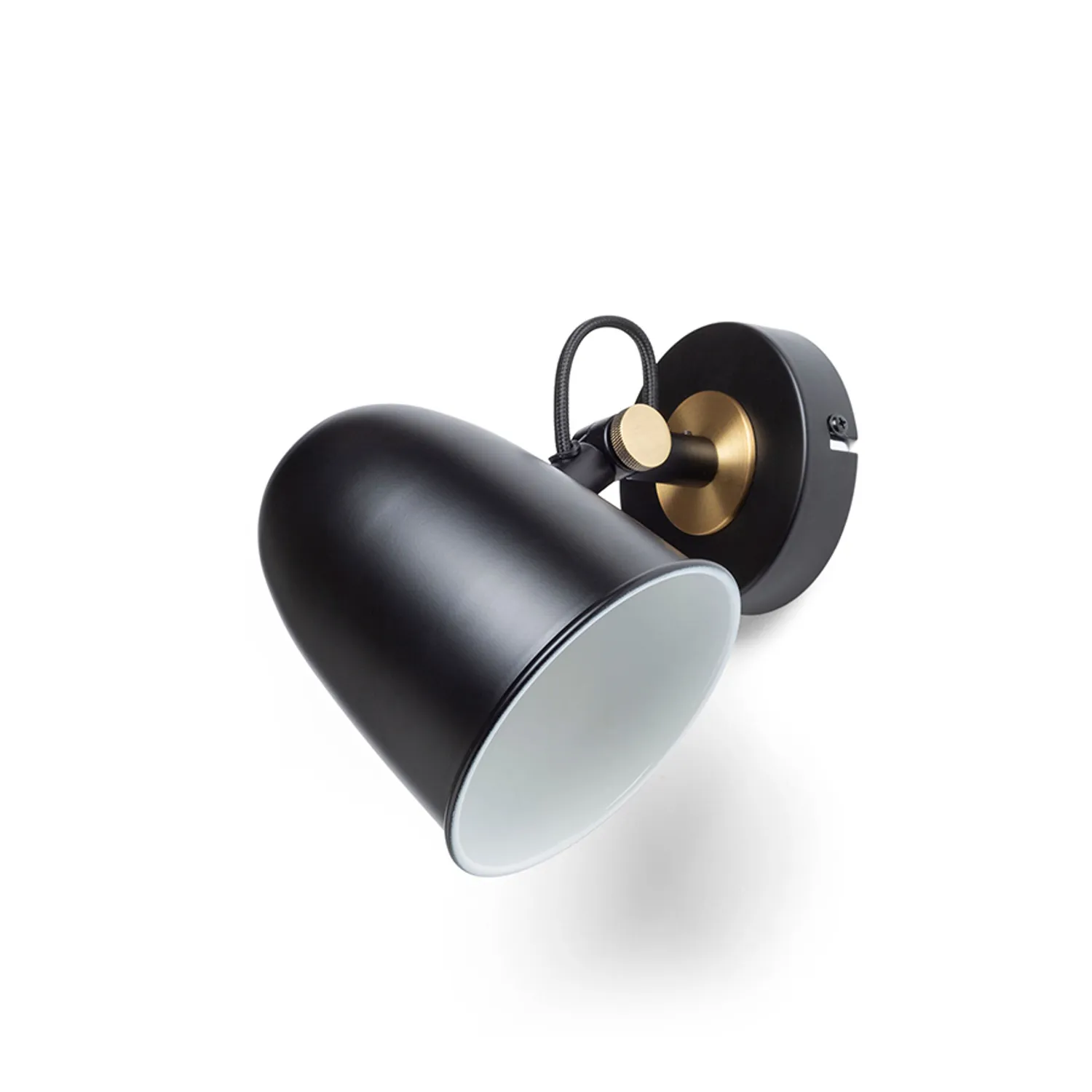 Rendl Light Studio Danny aplica perete negru alama E14