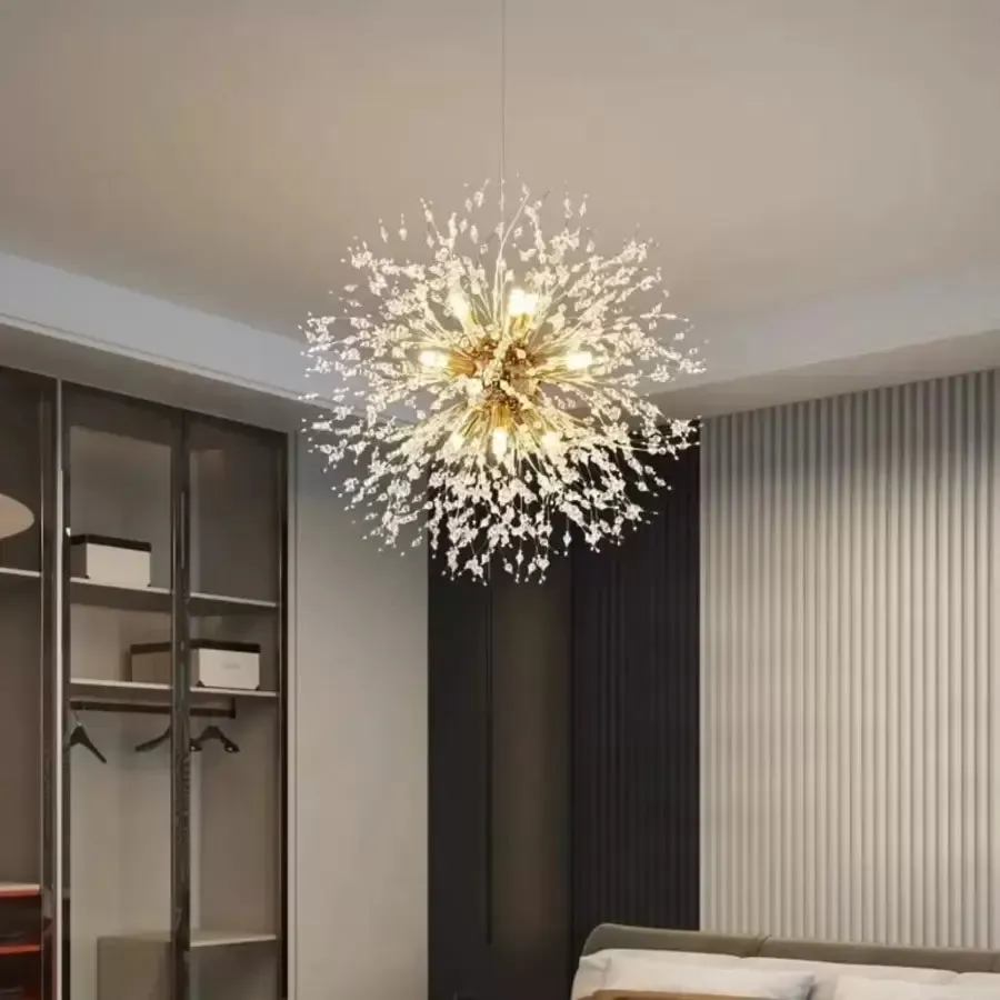 Alessandro Design Schonbrunn candelabru cristal auriu 9xG9 50cm