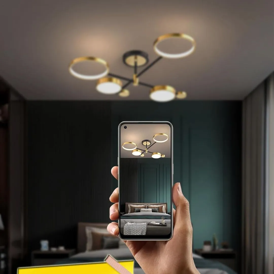 Alessandro Design Maria lustra LED cu telecomanda 22W auriu