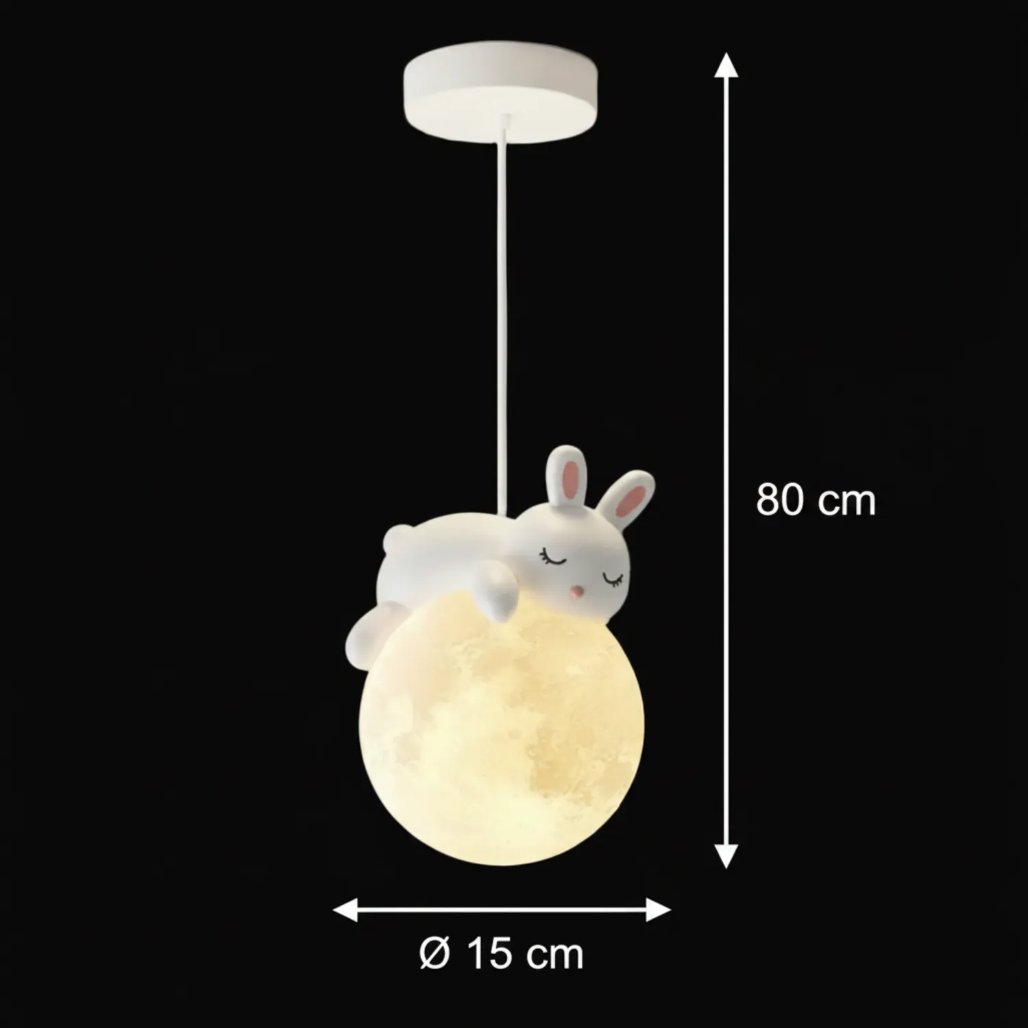 Alessandro Design Bunny 1xE27 lustra copii alba