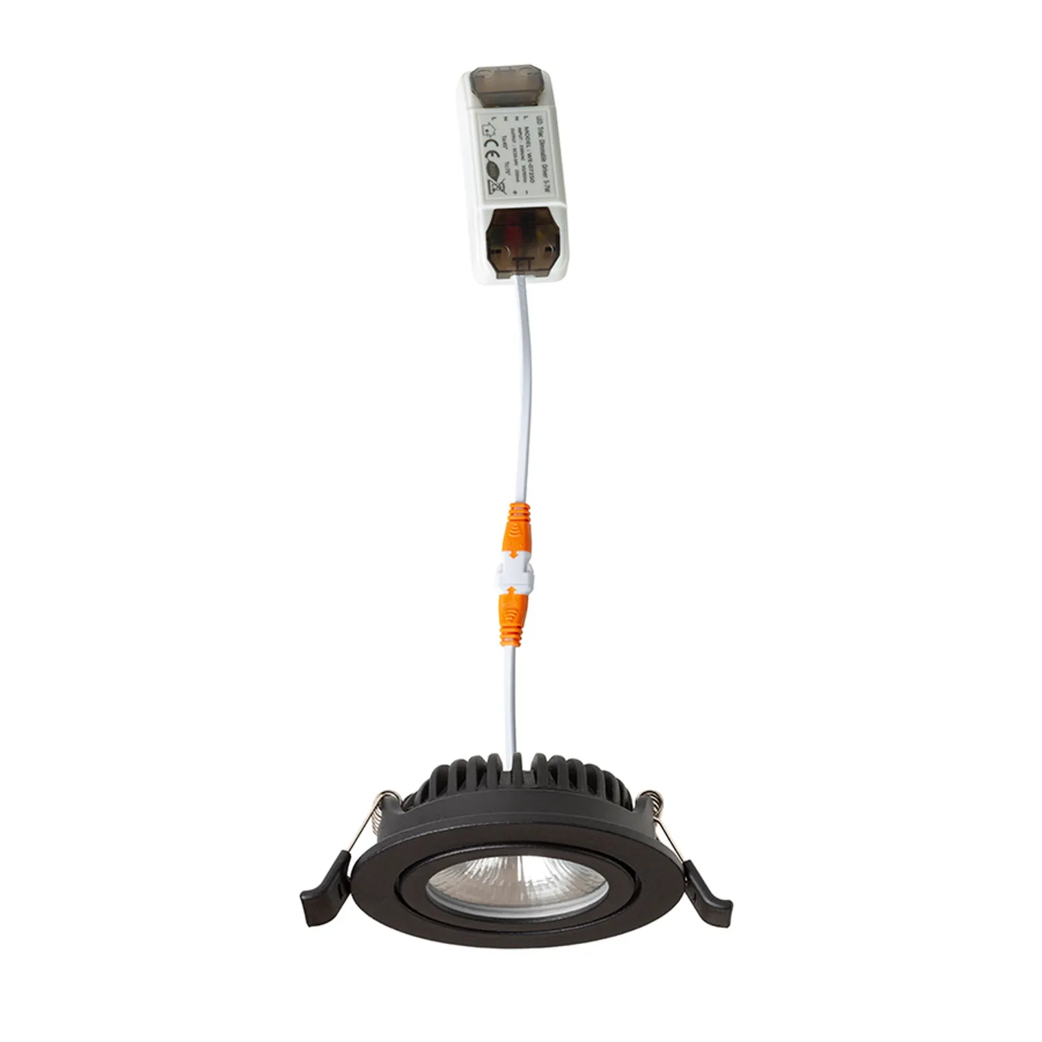 Rendl Jade Dimm to Warm spot LED negru TRIAC