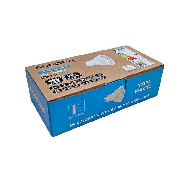 Aurora ClearVu bec LED GU10 5W set 10 buc CCT