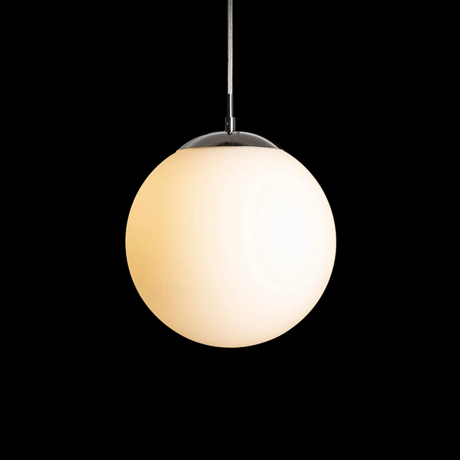 Rendl Luna 25 pendul sticla opal crom interior