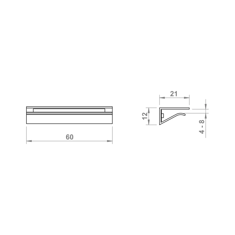 Furnika Zeta Line profil LED aluminiu mobila