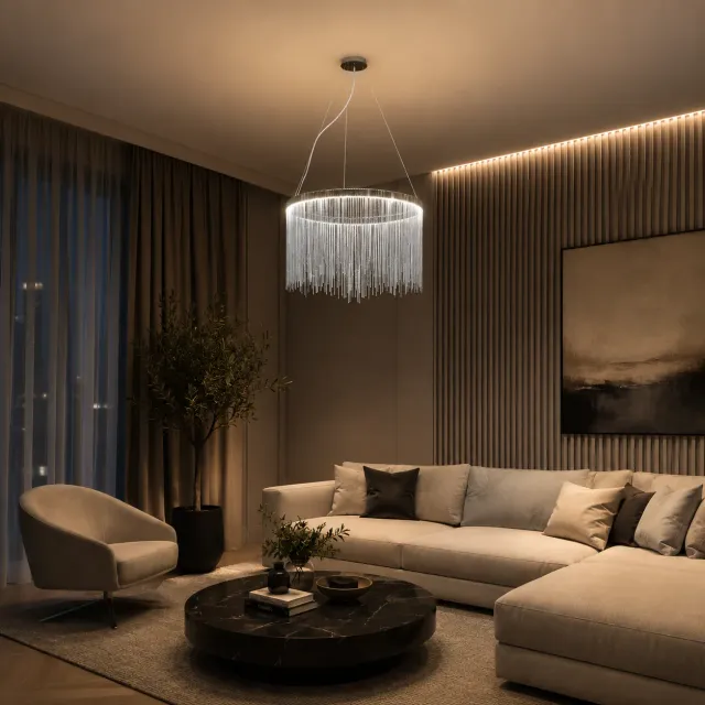 Alessandro Design Illumina Magnus lustra LED suspendata 38W argintie