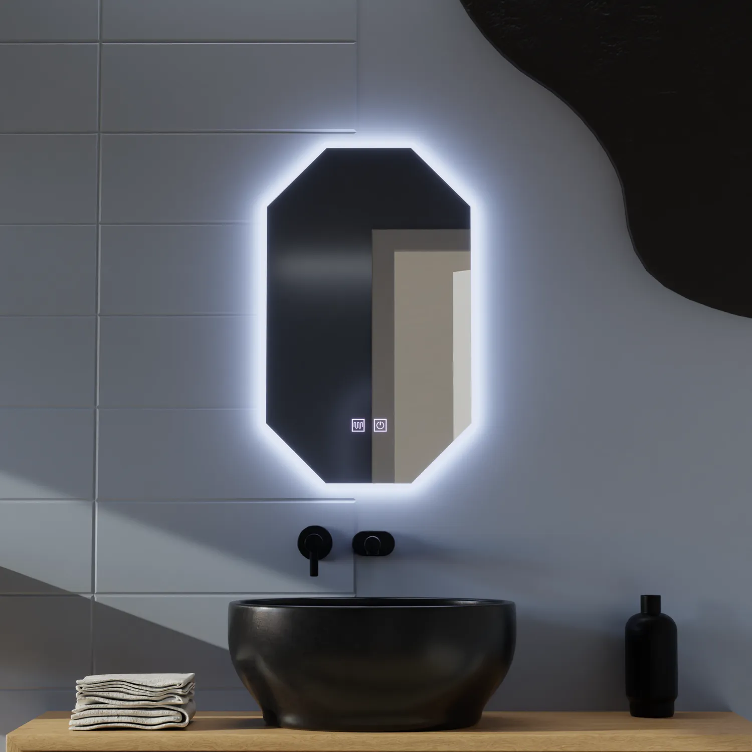 Polygon E43S/50X80 oglinda LED baie 50x80cm dezaburire