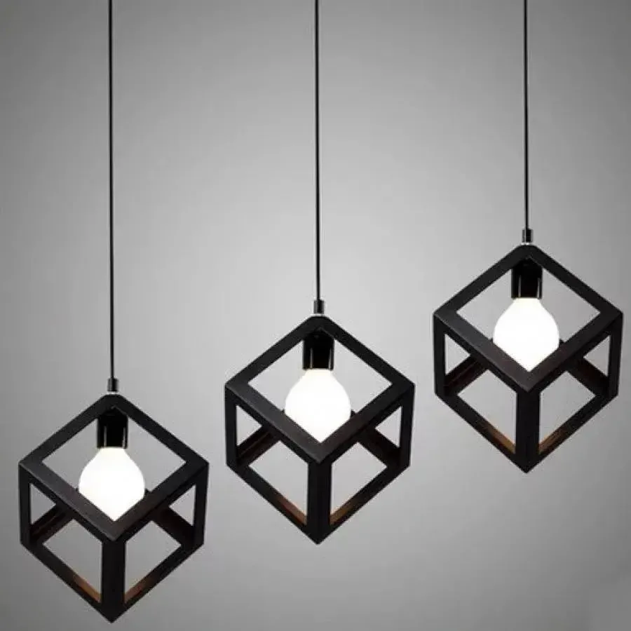 Alessandro Design STRUKTUR Linear Trio lustra 3xE27 neagra
