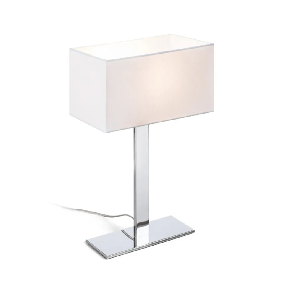 Rendl Light Studio Plaza M Bord veioza abajur textil alba