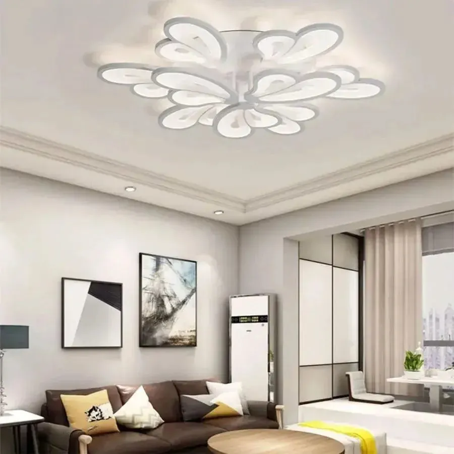 Alessandro Design BLOSSOM lustra LED 49W alba 9 petale