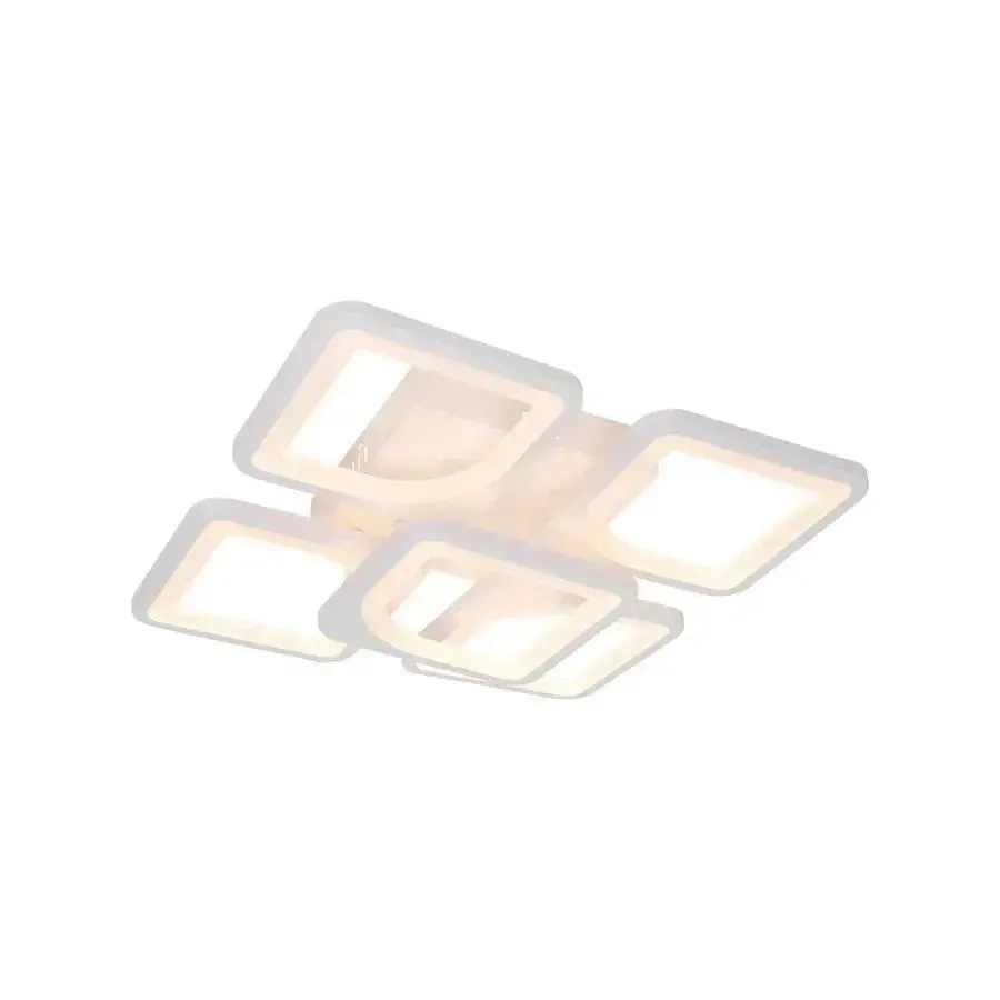 Alessandro Design FELY lustra LED 80W alba 5 patrate dimabila