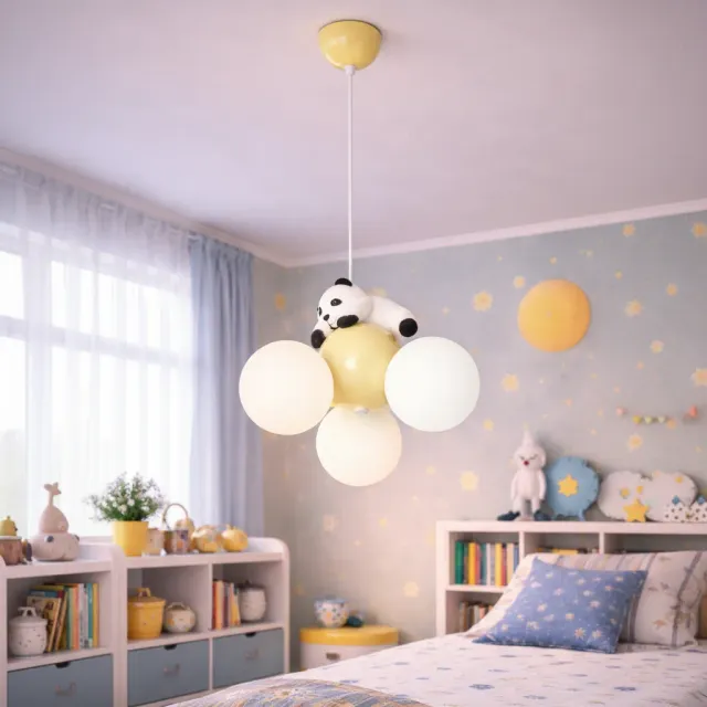Alessandro Design PANDA lustra copii 3xG9 D30cm alb-auriu