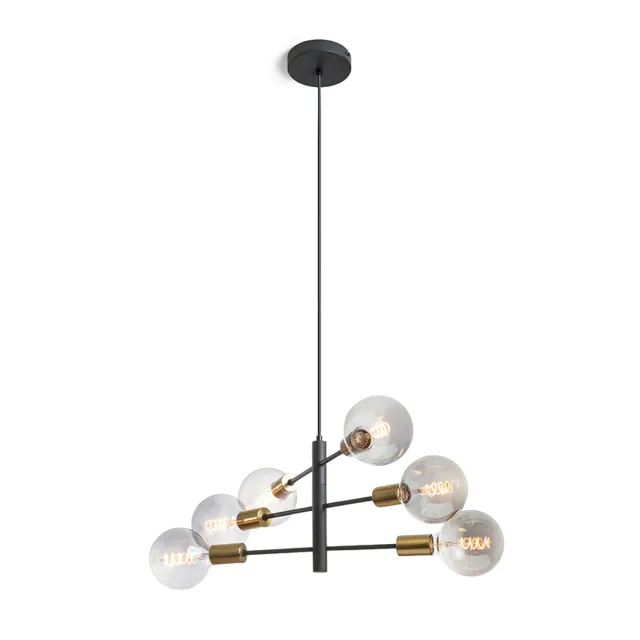 Rendl Light Studio Artemia pendul negru alama E27