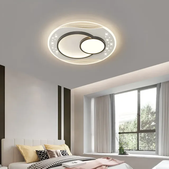 Alessandro Design Serpenta lustra LED 51W rotunda neagra dimabila