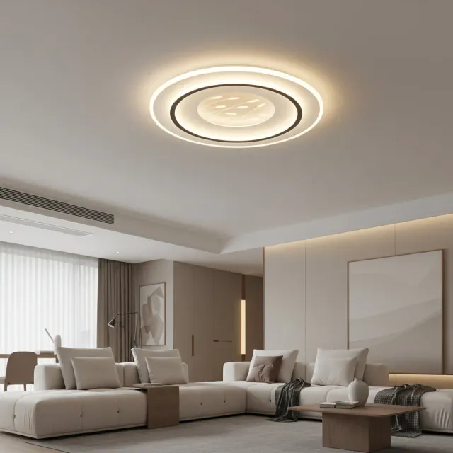 Linea lustra LED 125W Ø50cm neagra dimabila telecomanda