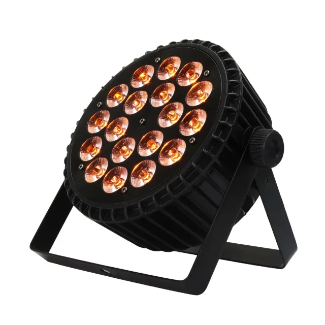 Shehds 18x18W RGBWA+UV Proiector Par LED Plat DMX
