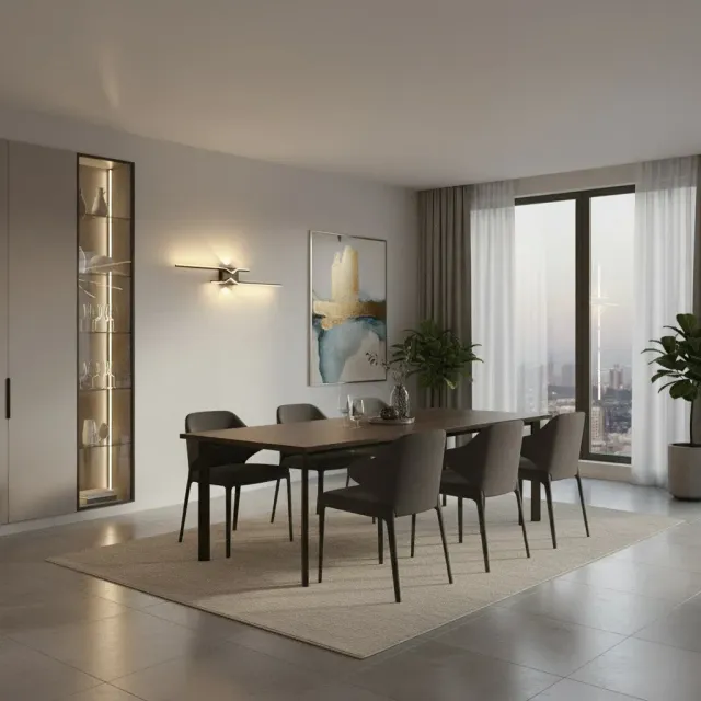 Alessandro Design Feng 19W aplica LED neagra 60cm