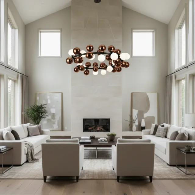 Alessandro Design Barro Supremo lustra rose gold 14xG9 D100cm