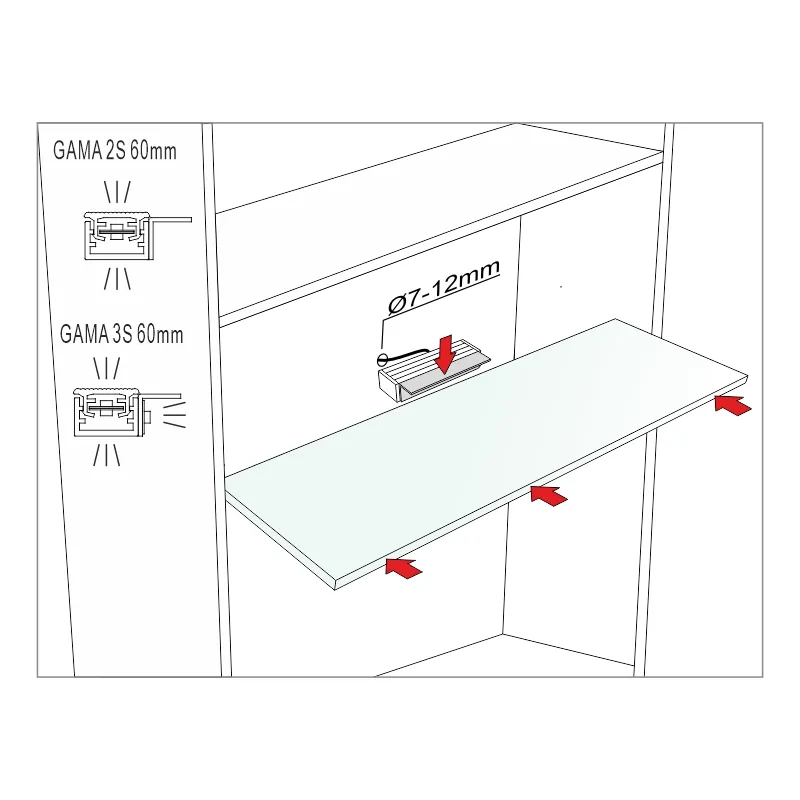 Furnika Gama 2S 60mm mâner mobilier interax mic