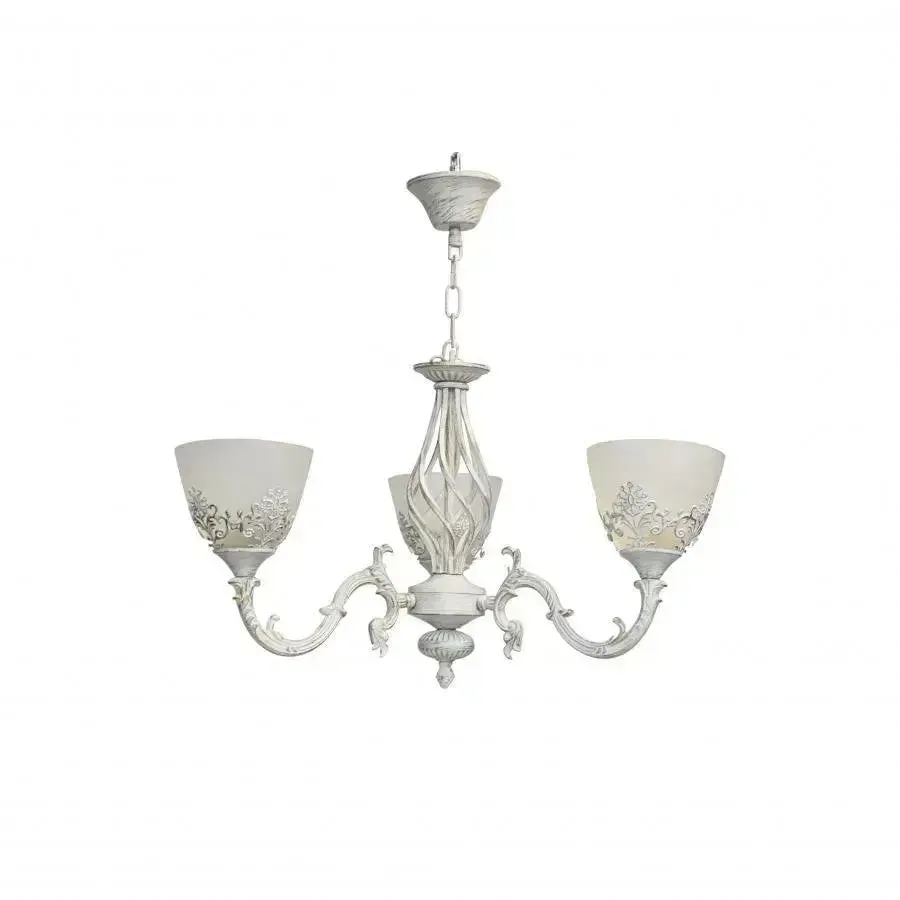 Alessandro Design COTTAGE lustra vintage alba 3xE27