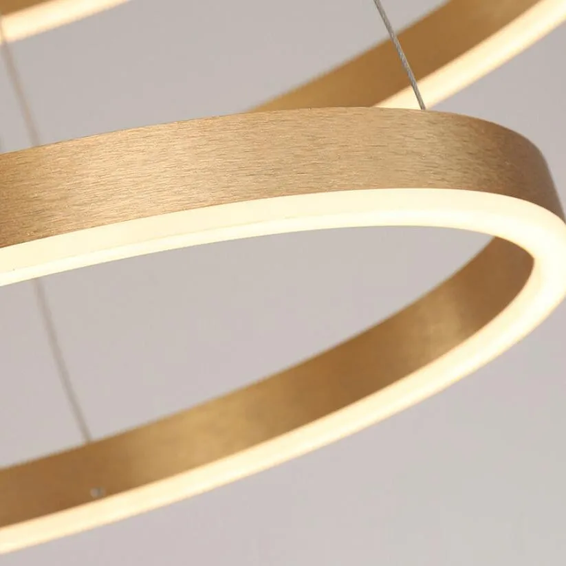 Alessandro Design Christine 41W lustra LED aurie 2 inele dimabila