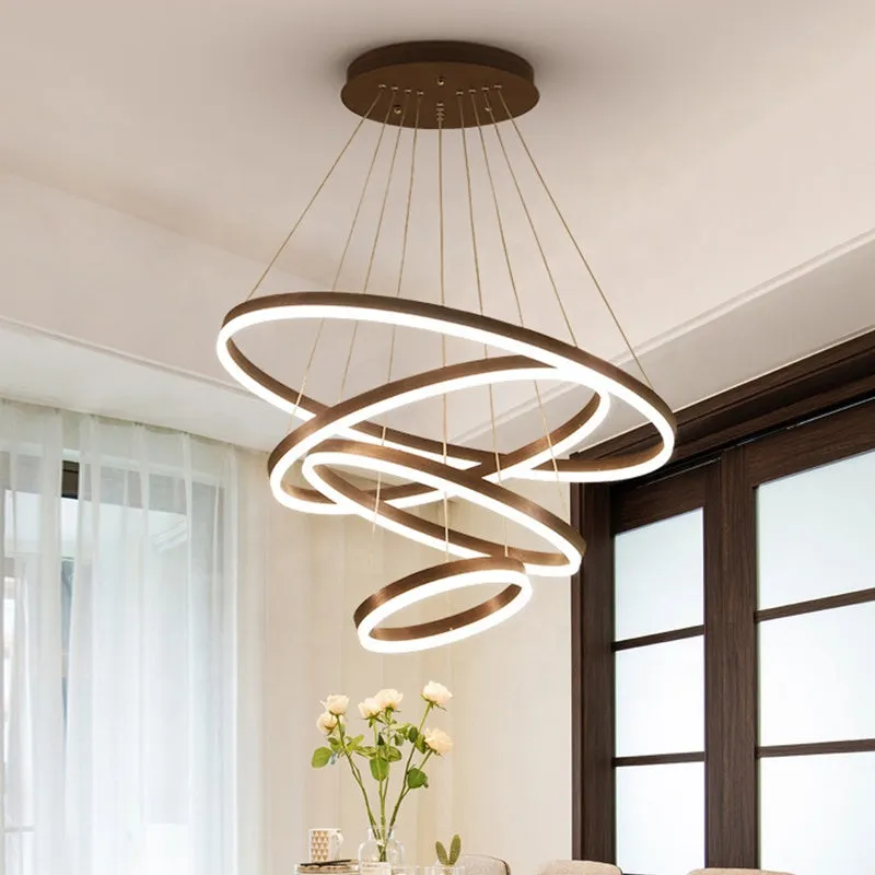 Alessandro Design CASIANA lustra LED 130W neagra 4 cercuri