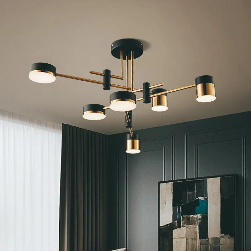 Alessandro Design Ionitus 72W lustra LED negru-auriu 3 culori