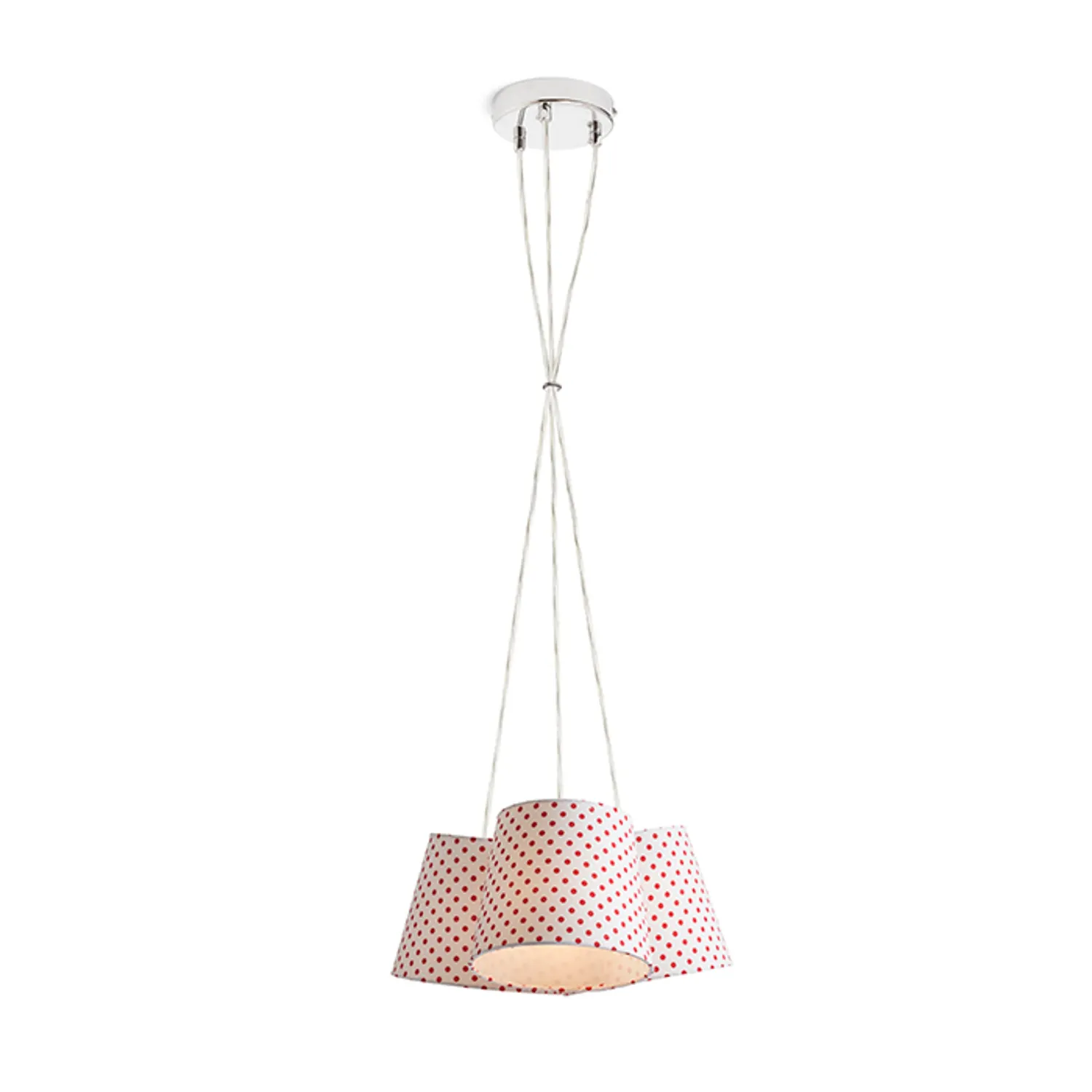 Rendl Light Studio Nancy pendul textil 3xE14 alb roșu