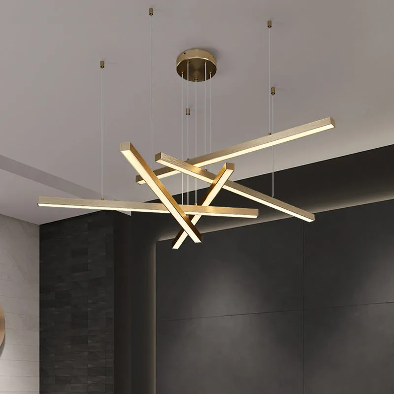 Alessandro Design GINEVRA lustră LED 63W aurie telecomandă