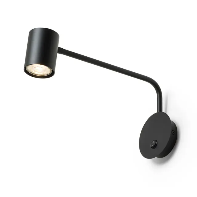 Rendl Light Studio Filip aplica perete negru GU10 orientabil