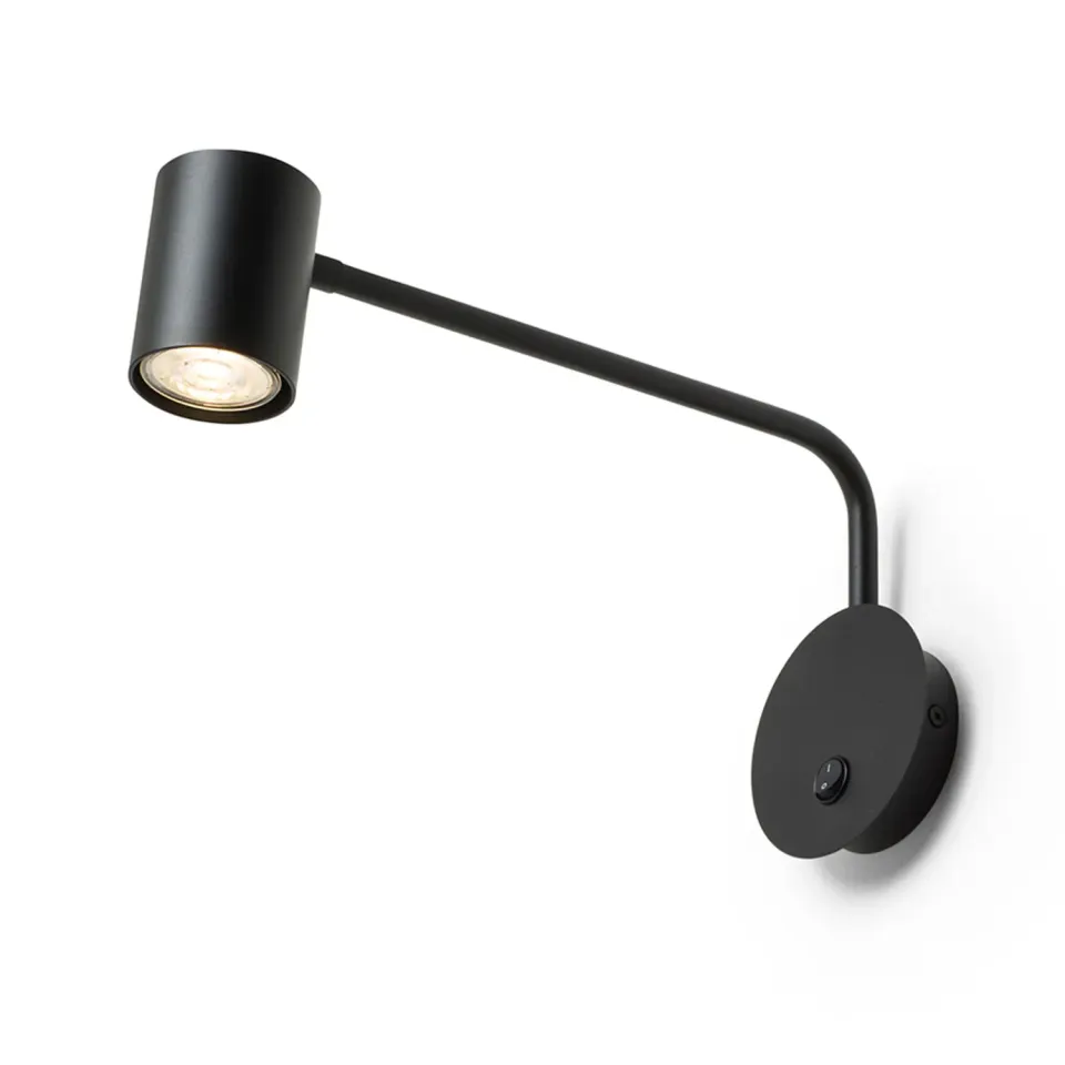 Rendl Light Studio Filip aplica perete negru GU10 orientabil