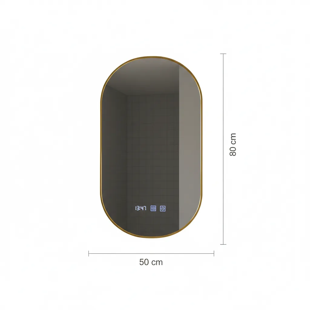 Alessandro Design Konrad 50x80 oglinda LED aurie