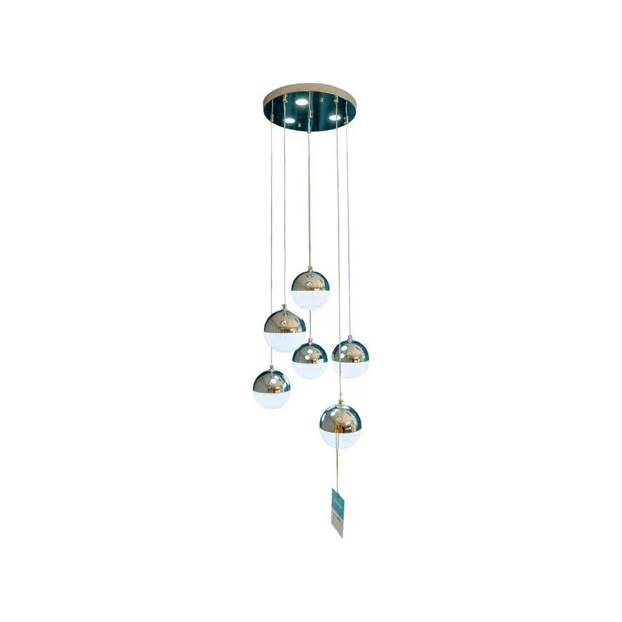 Alessandro Design JEREMIAS lustra LED argintie 63W dimabila