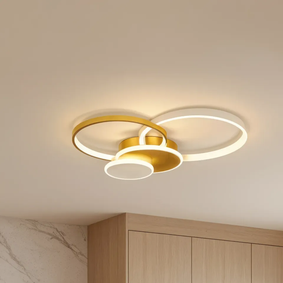 Alessandro Design KILLIAN 80W lustra LED aurie telecomanda