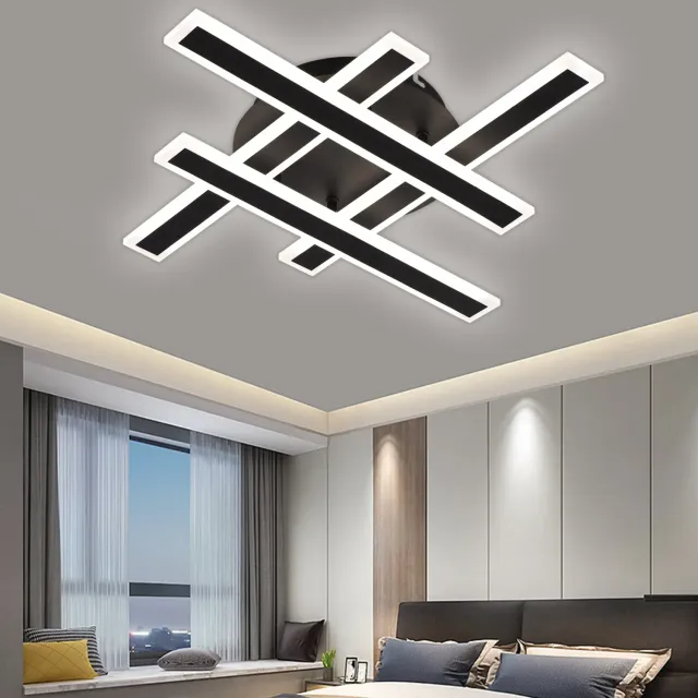 Alessandro Design ZYRON Magno lustra LED 80W neagra telecomanda