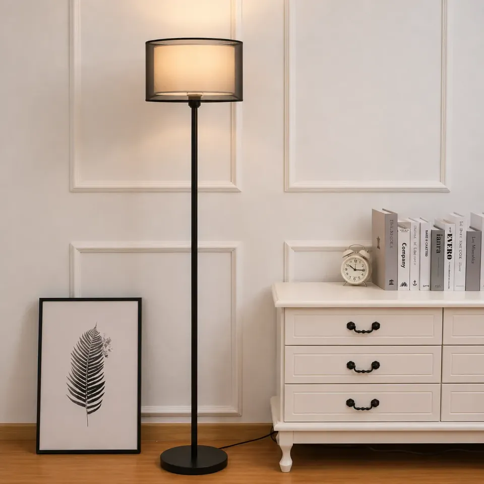 Alessandro Design KYZYLORDA lampadar E27 negru metal