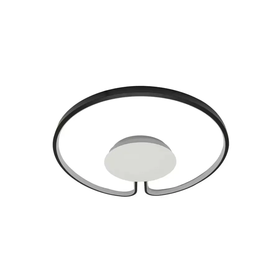 Alessandro Design Adara 90W lustra LED neagra rotunda 4000K