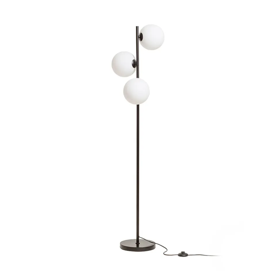 rendl light studio Etheria lampadar negru 3 globuri G9
