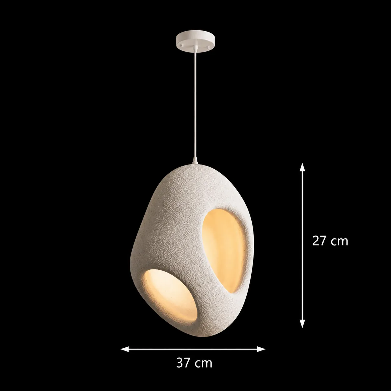 Foamer Nobile 37cm lustra suspendata alba E27 metal