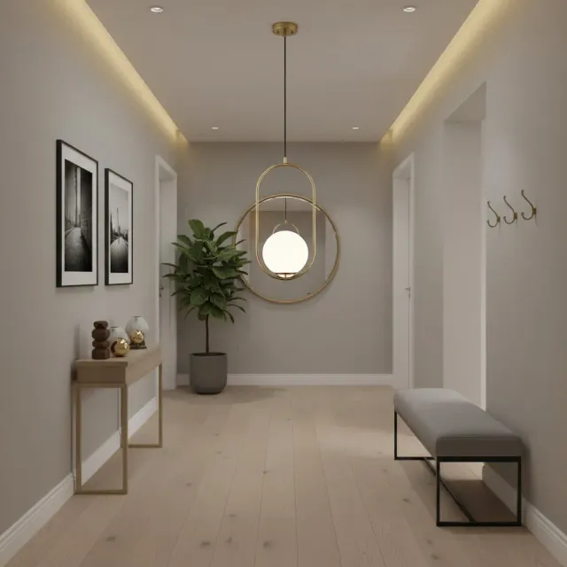 Alessandro Design LOFT Gallery lustra cu bec E27 alb-aurie reglabila
