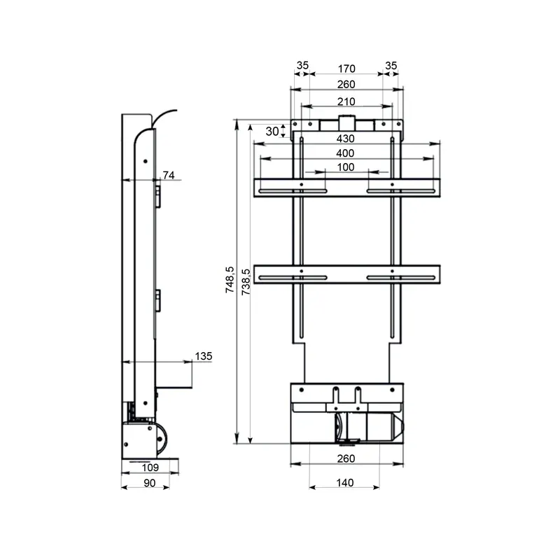 Furnika TV Lift 600 lift TV motorizat pentru mobilier