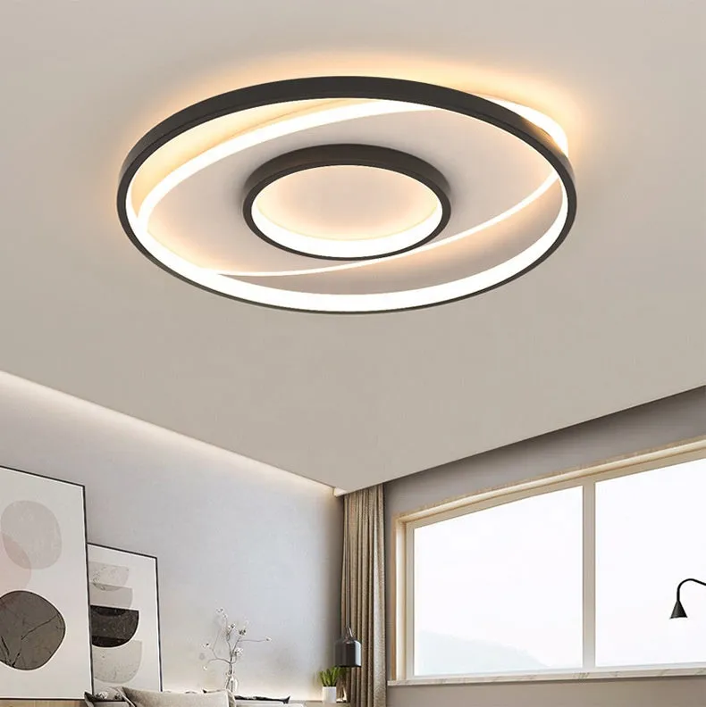 Alessandro Design Figurato lustra LED 63W neagra dimabila