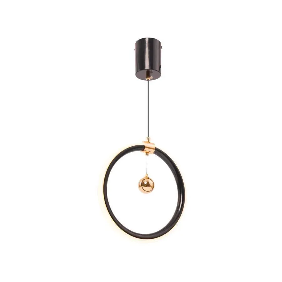 Alessandro Design HAL 24W pendul LED negru-auriu reglabil